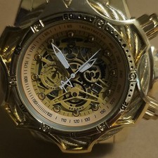 Mens Skeleton Dial Chronograph Tachymeter Dat...