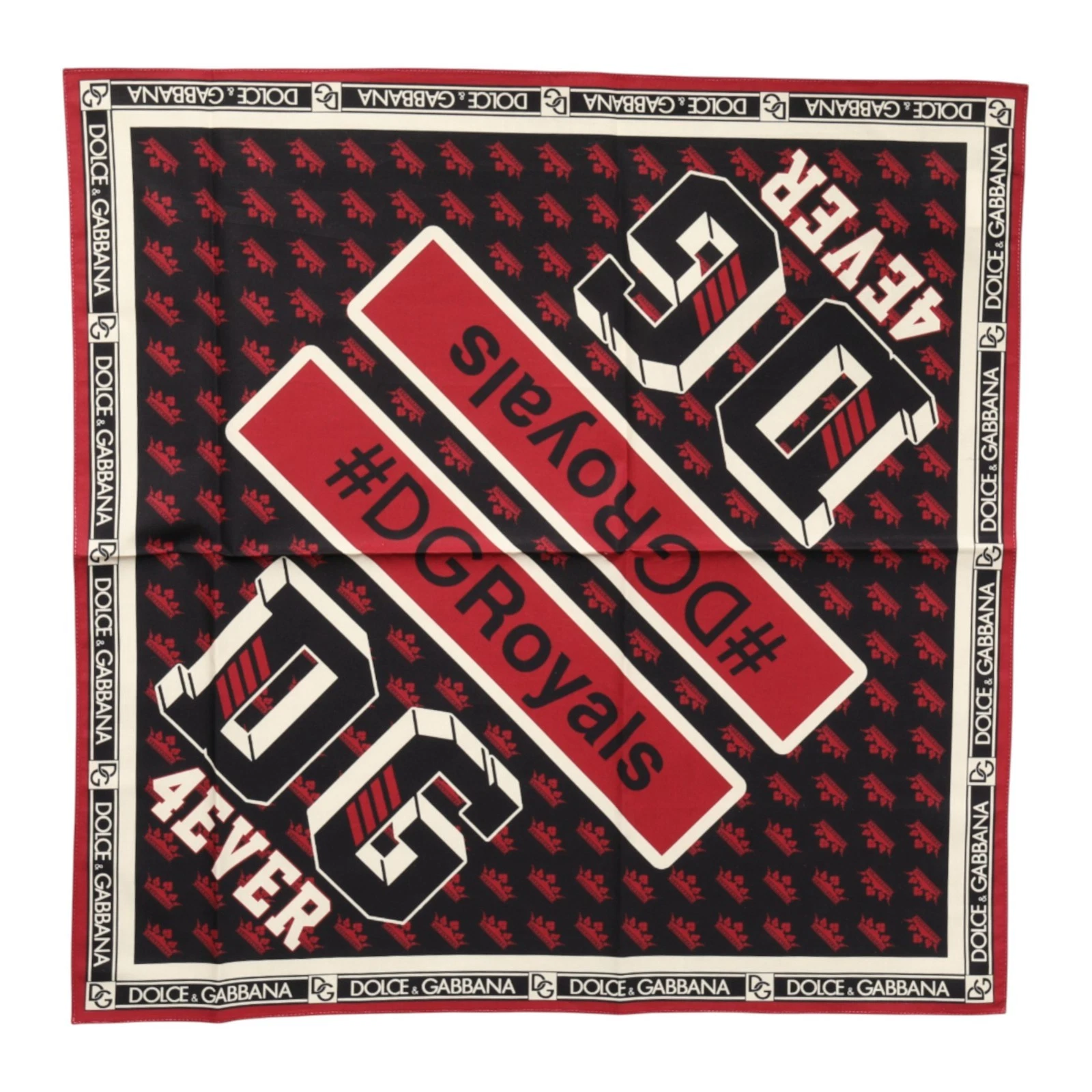 DOLCE & GABBANA Scarf Multicolor #DGRoyals Square Foulard 50cm x 49.5cm 270usd