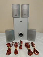 COBY Surround Sound Speakers Home Theater System 4 speakers, 1 subwoofer Works