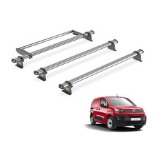 Citroen Berlingo Roof Rack for 2018+ M Wheelbase 3 Bars & Roller Van Guard Trade