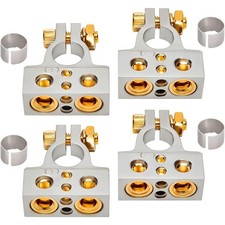 InstallGear 0/4/8/10 Gauge Battery Terminals w/ Shims - Positive Negative