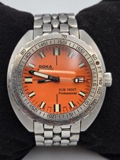 Doxa SUB 1500T Professional 45mm Orange Dial Date Automatic Mens Watch 881.10