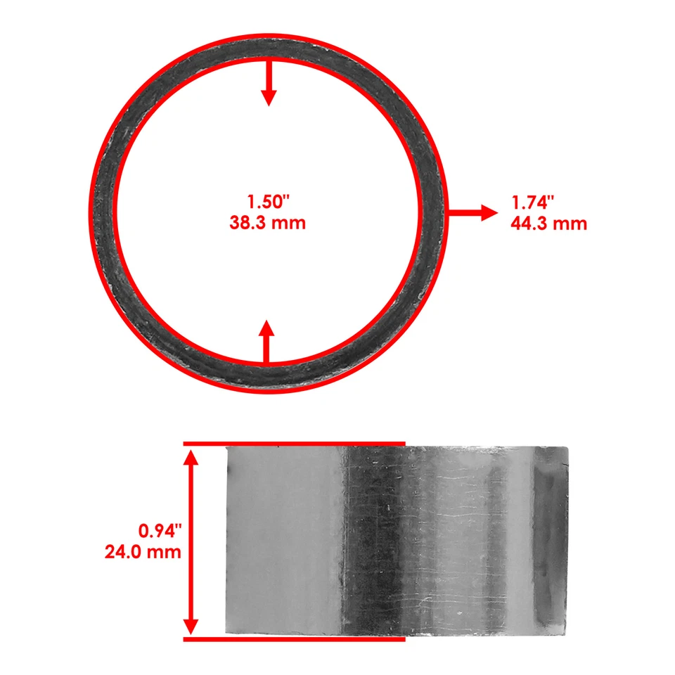Exhaust Muffler Gasket for Honda ST1300 ST1300A ST1300P ST1300Pa 2003-2012 - Image 2 of 4