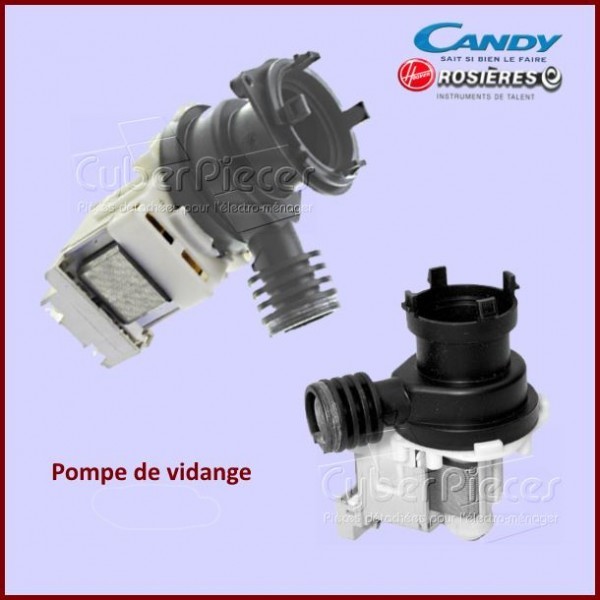 Pompe de vidange Candy 91200173 pour retrouver un linge propre et sec sans fuite dans la buanderie