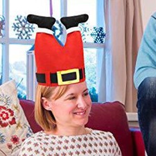 Chrismas Hat Funny Kids Photo Prop Warm Winter Holiday Decorations Cozy Santa