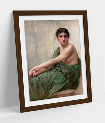REFLEXION, WILLIAM BOUGUEREAU - GERAHMTER WANDBILD PAPIERDRUCK POSTER
