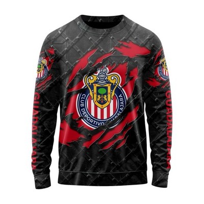 Personalized LIGA MX Chivas Guadalajara Sweater Shirt Special Black Metal Design