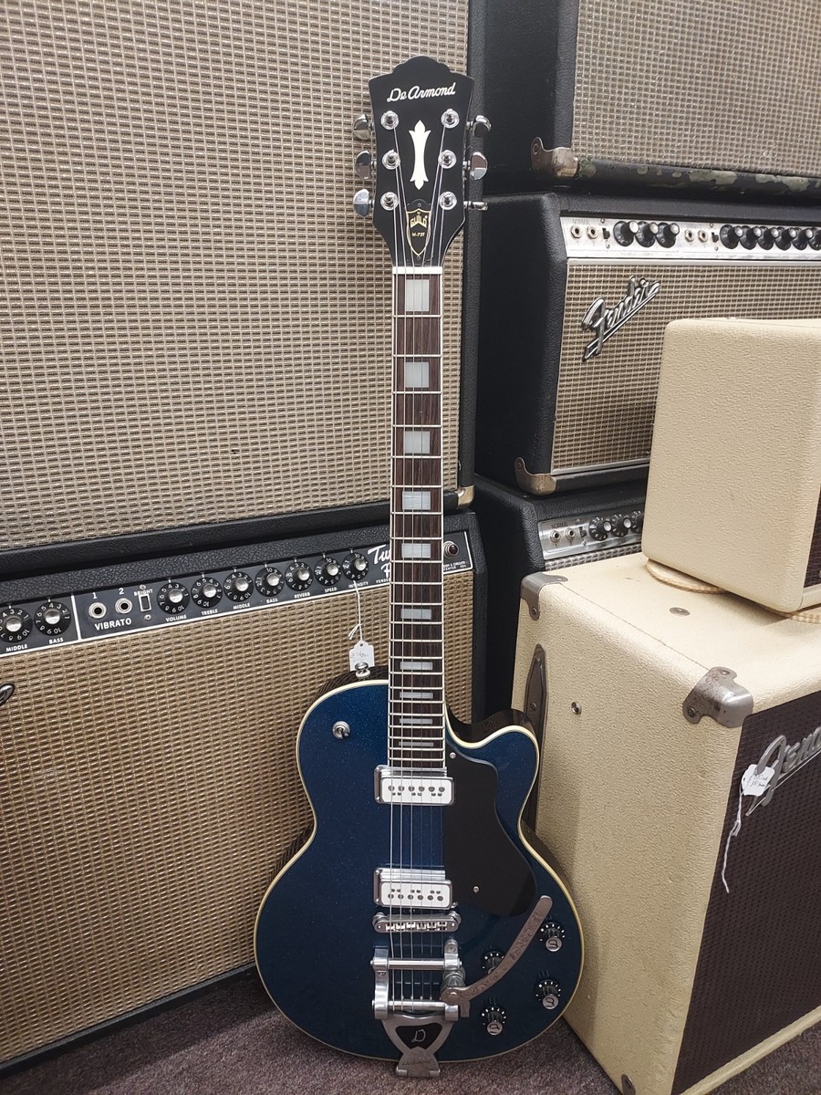 DeArmond By Guild M-75T Blue Sparkle Guitar | eBay
