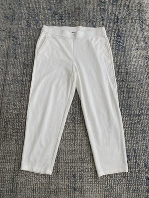 Eileen Fisher Women M Pull-On Pants Stretch Ankle White Capsule Minimalist Euc