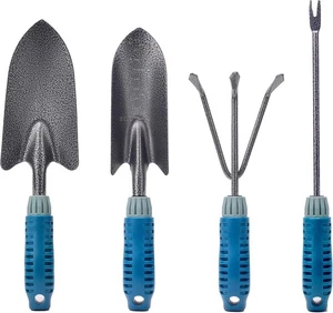4 Ensemble d'outils de jardin de pièce lourd, outils à main Travail de la truffe sans glissement