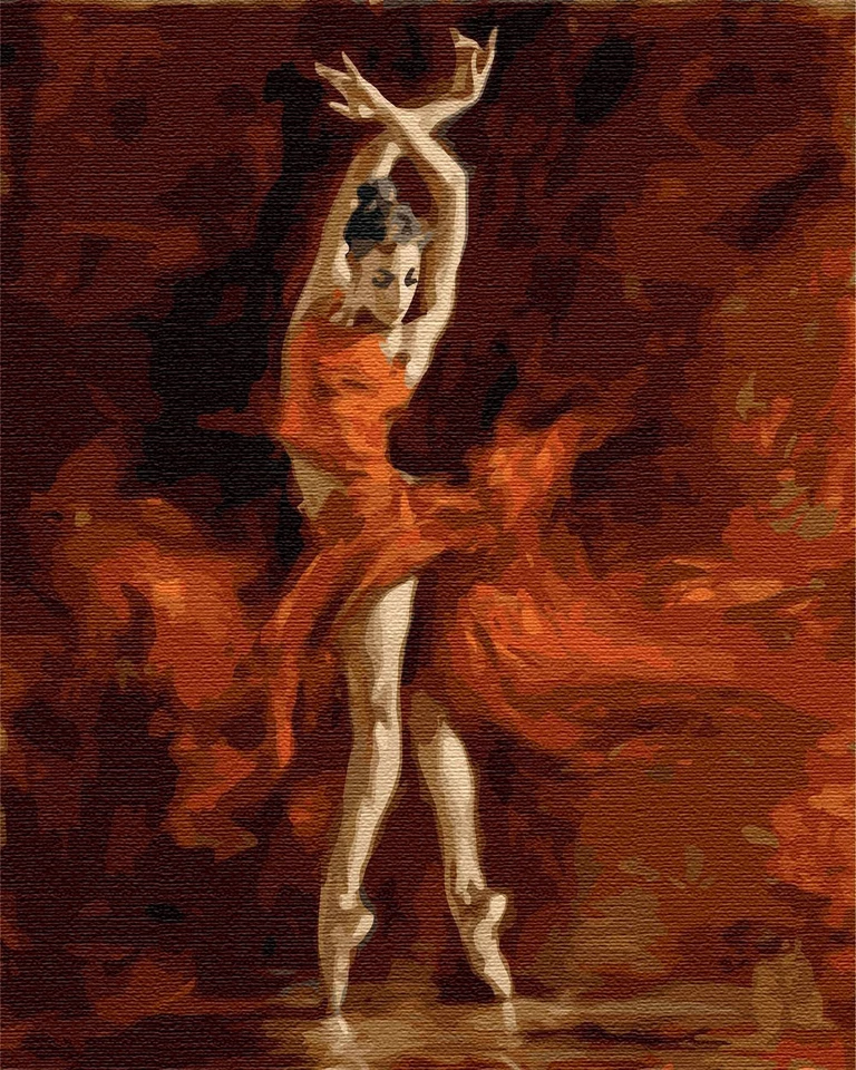 ARTNAPI Malen nach Zahlen auf Keilrahmen Eine Tänzerin Bild zum Ausmalen nach Zahlen