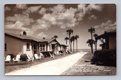 Trade Winds Ocean Colony Cottages DAYTONA BEACH Florida 1952 Rppc