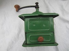 Antique French tinplate coffee grinder