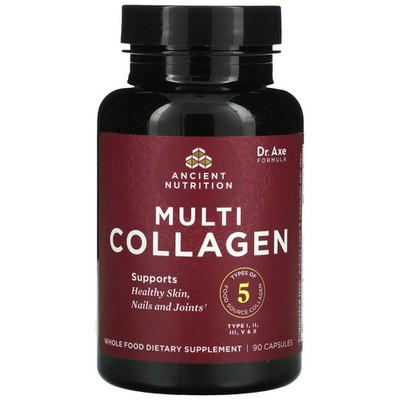 Ancient Nutrition Dr. Axe / Multi Collagen Protein, 90 Capsules