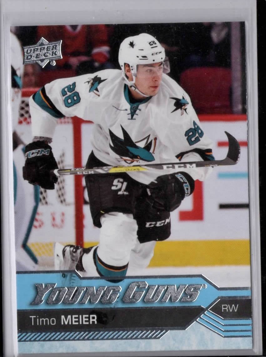 2016-17 Upper Deck Series 2 Timo Meier Young Guns Rookie Card #479