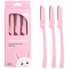 3Pcs Eyebrow Razor Set Facial Hair Remover Trimmer Painless Dermaplaning Tool