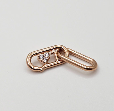 NEW! Pandora ME 14K Rose Gold-Plated Styling Love It Double Link CZ 781699C01
