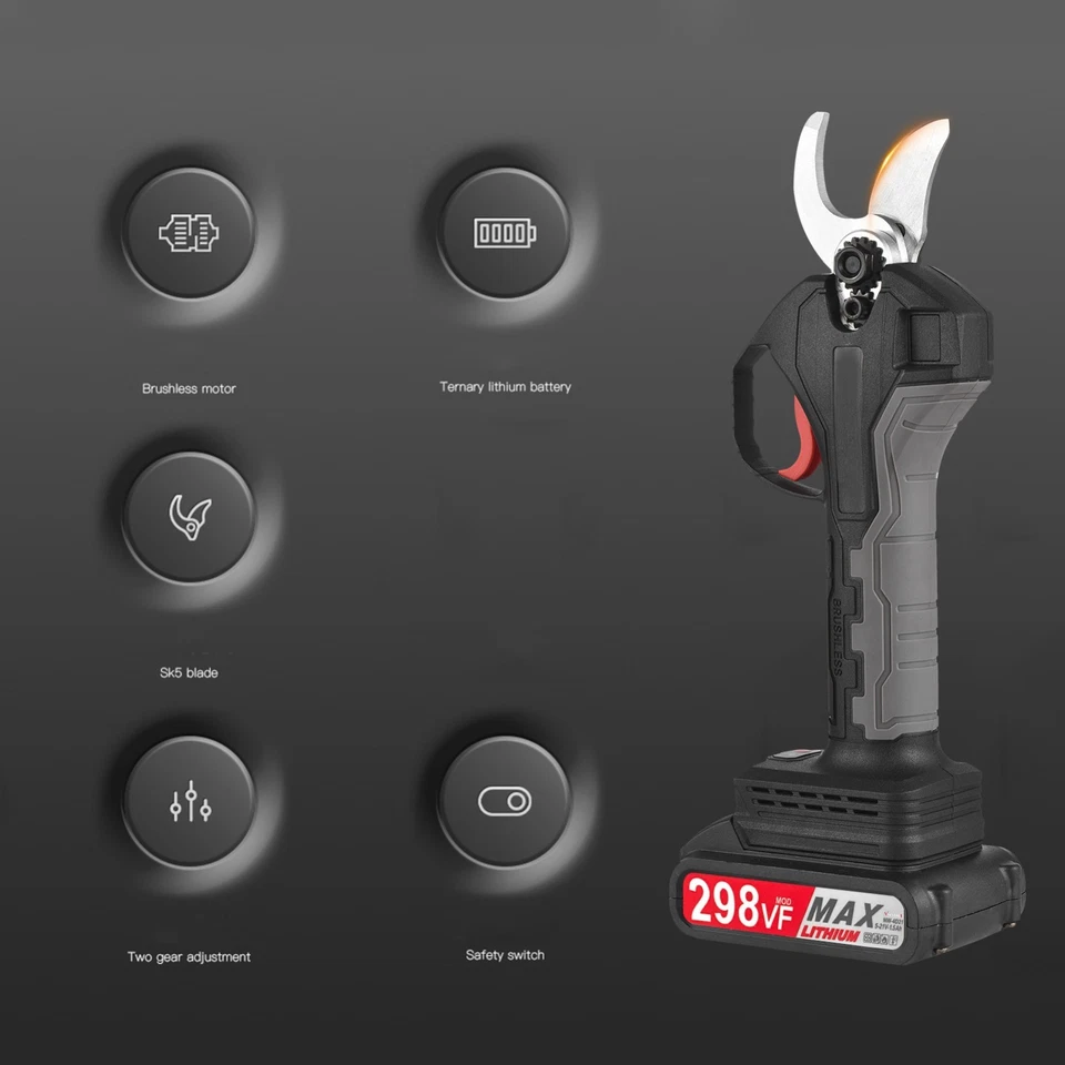 Wireless Electric Pruning Shears Garden Tool Pruner Cordless Electric Garden Sci - Image 3 of 4