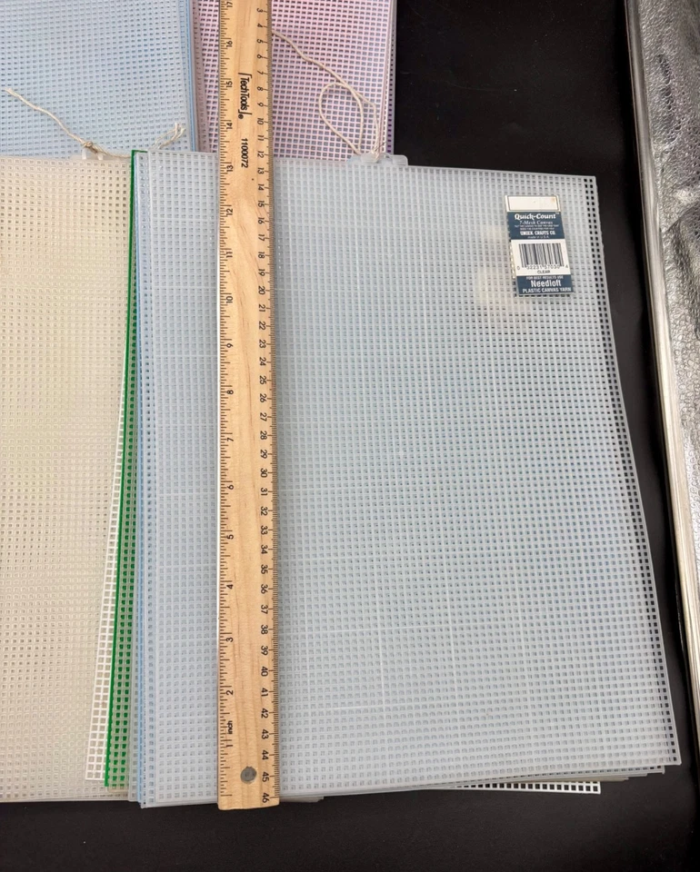 Quick-Count Lot Of 60 Plastic Canvas Sheets Various Colors 10.5''x 13.5” Vintage - Image 3 of 4