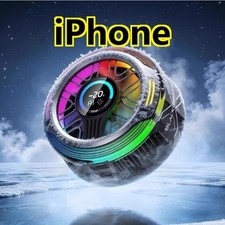 1PCS Black Shark Magnetic Cooler 6 Pro 0.71'' Screen RGB Cooling Fan for IPhone