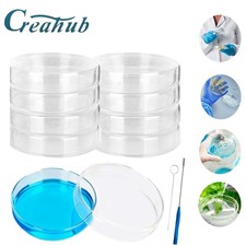 60mm High Borosilicate Glass Petri Dishes with Lids 10 Pack Petri Plates