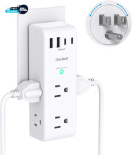 Surge Protector Outlet Extender - with Rotating Plug 6 AC Multi Plug Outlet