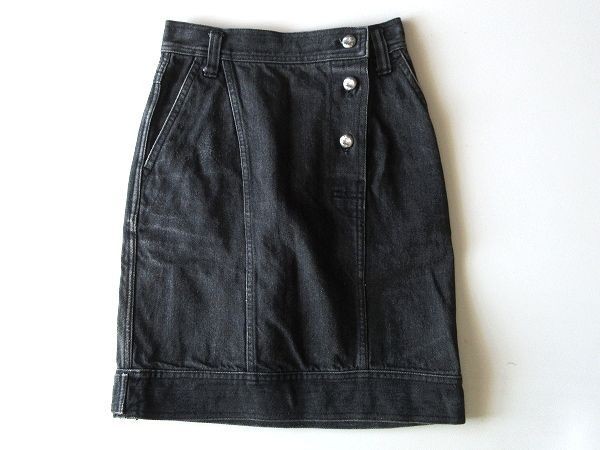 Issey Miyake Black Denim Skirt Vintage 80s Asymmetrical Reconstructed Japan
