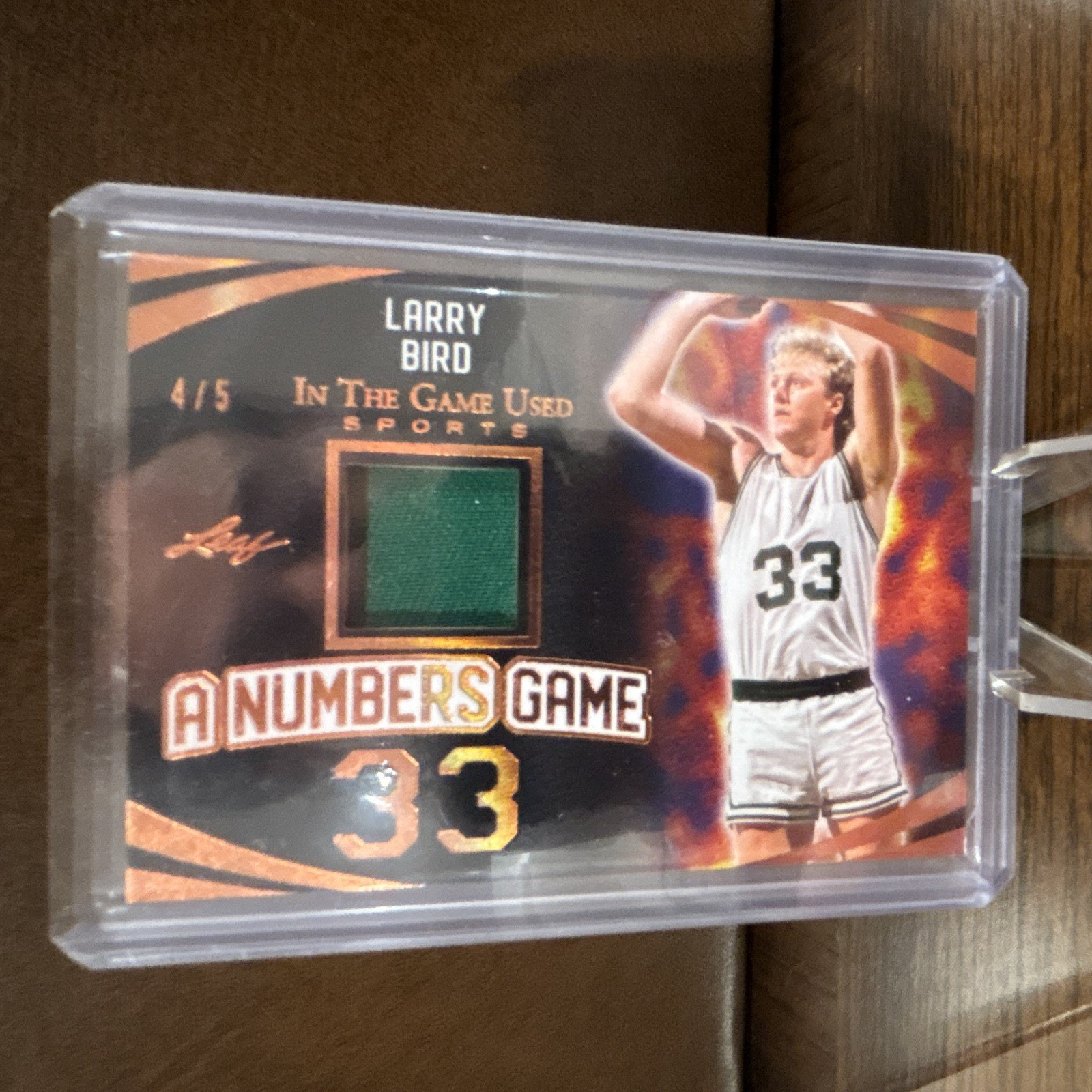 Leaf 2024 In The Game Used Larry Bird A Numbers Game Holo Bronze ANG-30 /5