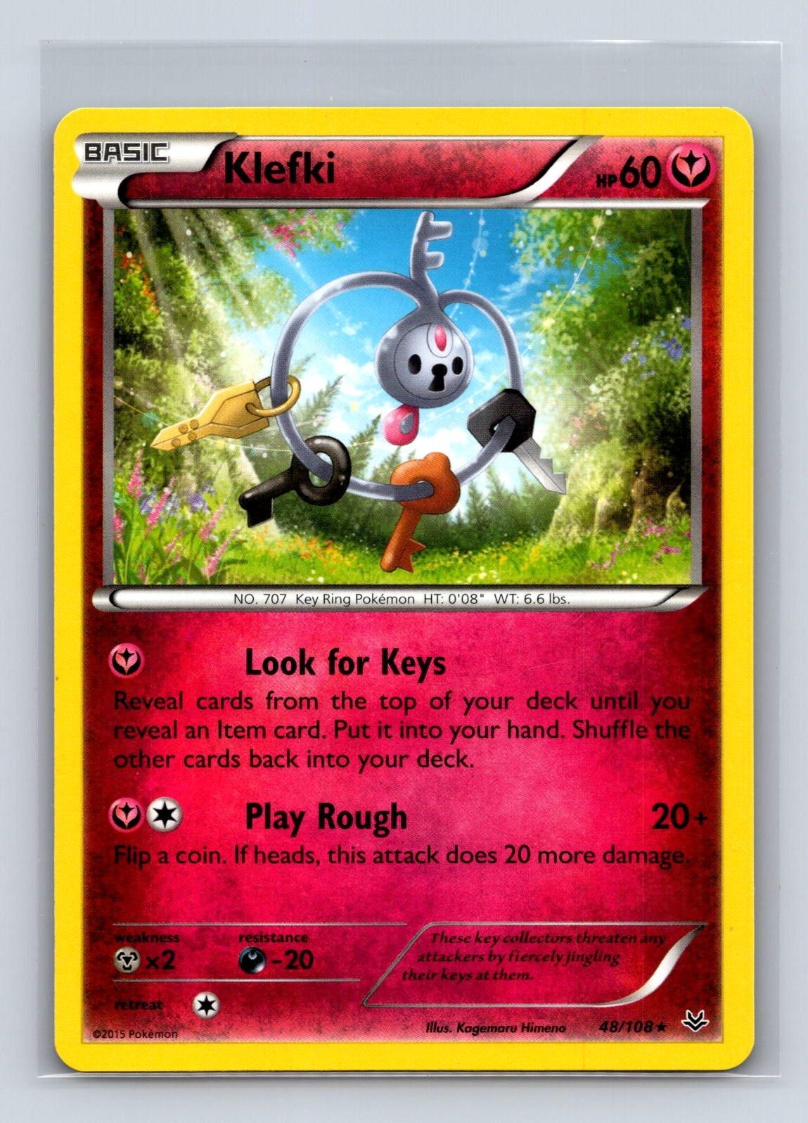 KLEFKI 48/108 R ROARING SKIES POKEMON LP