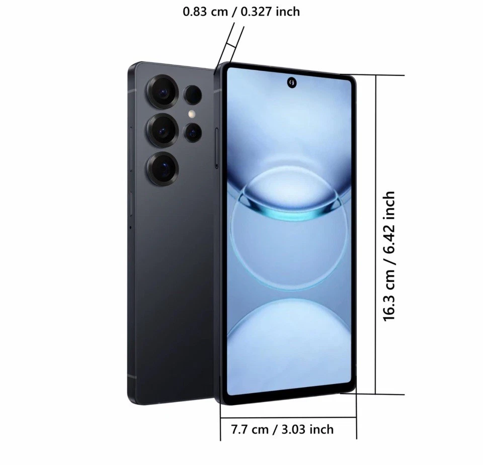 FUFFI 6,8 Zoll Smartphone, 4GNetzwerk Unlocked Phone mit Stift, Android 12.0 - Bild 2 von 4