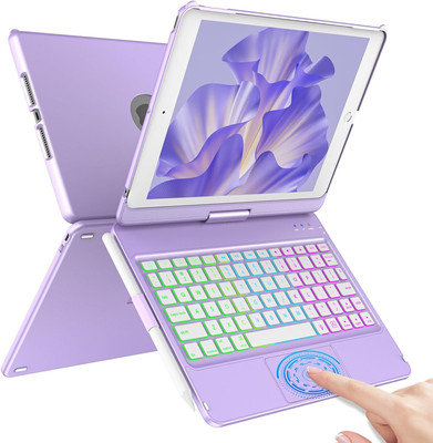 COO Keyboard Case for on iPad 10.2'' 9th/8th/7th Gen, 10.2 inch, Lavender 