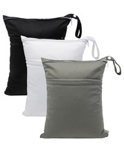 Wet Dry Bags 3 Pack, Waterproof Reusable Travel Bags for Swimsuits, Baby Cloth D