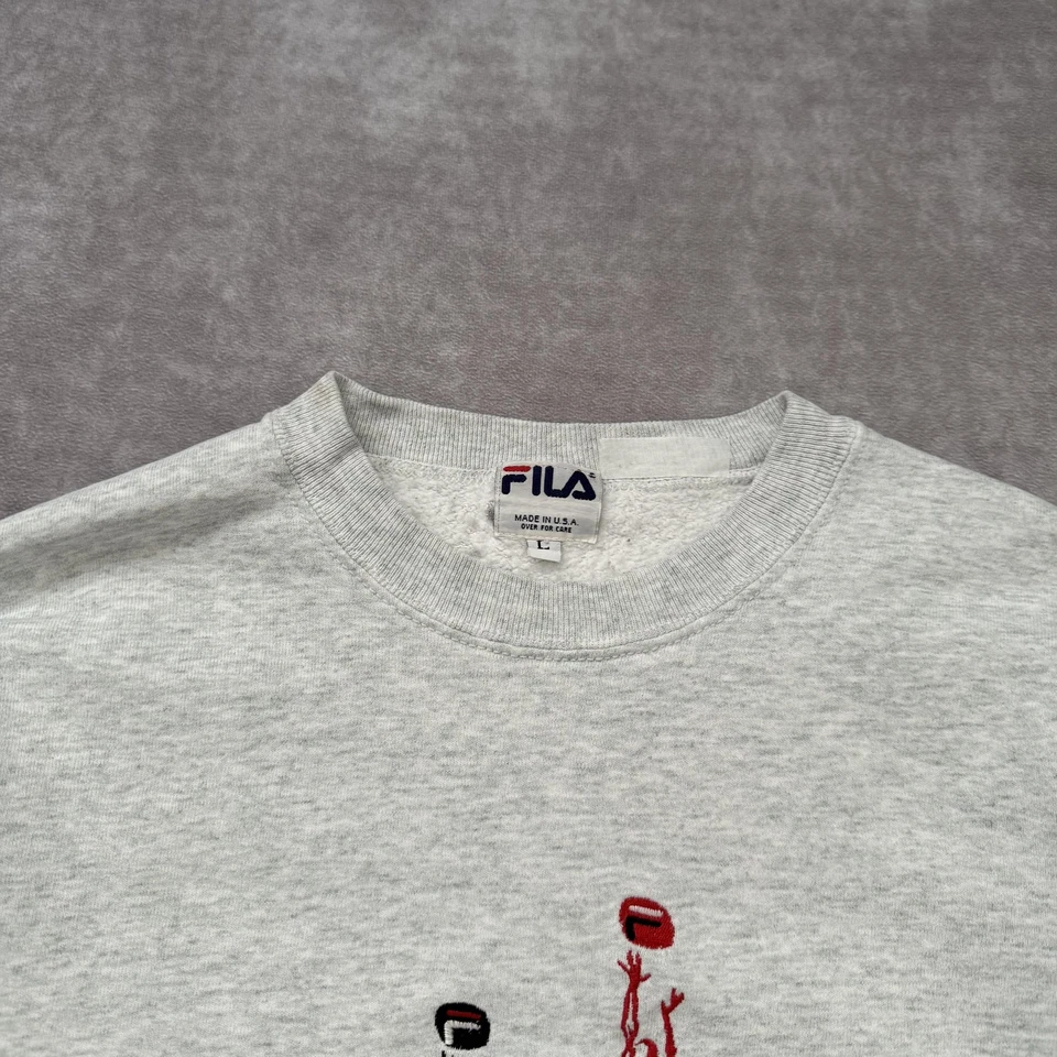 Sudadera de baloncesto vintage años 90 Fila para hombre L logotipo bordado EE. UU. Foto 3 de 4