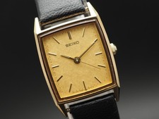 Vintage 1985 N MINT Seiko Socie 7321-6010 Gold Tank Qz 19mm Womens Watch JAPAN