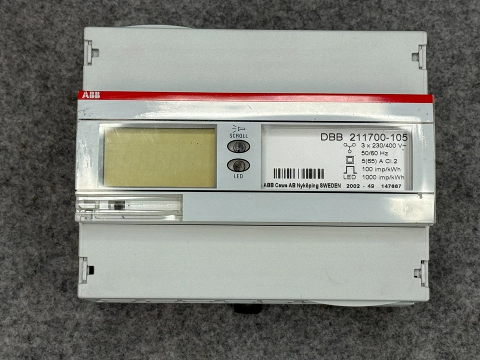 ✅ ABB DBB 211700-105 Contatore Energia 3x230/400V 65A Cl.2 - Imagen 2 de 4