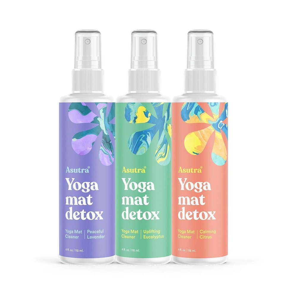 Yoga Mat Cleaner Spray Variety Pack in Lavender Eucalyptus Citrus 4 fl oz Each