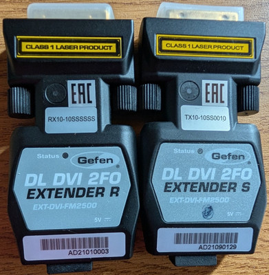 Gefen EXT-DVI-FM2500 Dual Link DVI Fiber Optic Extender - DL DVI 2FO