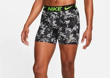 New Nike Men LUXE COTTON MODAL 1  BOXER BRIEF  Size XL Black And Gray Print