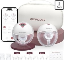Momcozy M5 Smart Wearable Breast Pump 2-Pack App Controlled Hands-Free SEALED