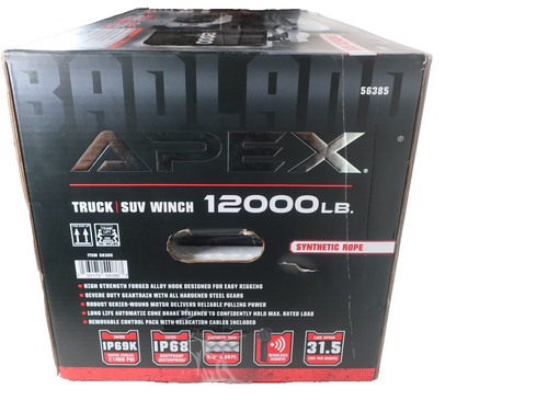 Badland APEX 12000 lb Winch Synthetic Rope Wireless Remote NEW - Picture 8 of 11
