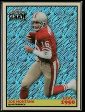 2026 Leaf Metal #LB-31 Joe Montana 1950 Leaf Base Shimmer Platinum Blue 1/8