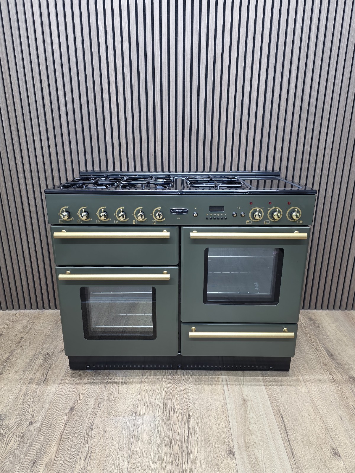 RANGEMASTER 110cm DUAL FUEL ⚡️🔥RANGE COOKER IN NATO GREEN AND GOLD