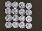 1964 Washington Silver Quarters Lot of 16 • All P Mint • 90% Silver • 100g Total