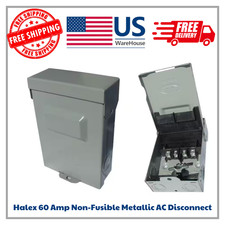 Ac Disconnect Box Electrical 60 Amp 120/240-volt Non-fuse Metallic Padlockable