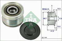 Generatorfreilauf FÜR MERCEDES-BENZ A-KLASSE (W169) - Schaeffler INA 535 0101 10
