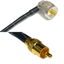 RFC240UF UHF Male Angle to RCA MALE Coax RF Cable USA-Ship Lot