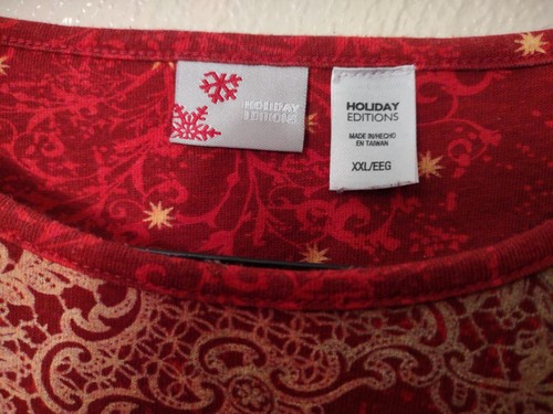 Red Vintage Women's Holiday Editions Snowman Winter Christmas Shirt Size XXL - Picture 2 of 3