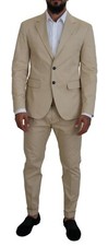 DSQUARED2 Suit 2 Piece CIPRO Beige Cotton Single Breasted IT48/ US38 /M 2100usd