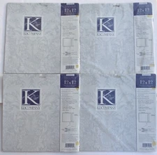K&Company lot of 4 12x12 Scrapbook Refill Pages Top Loading + Extension Posts