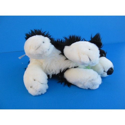 Costruisci un Orso ABC Cane Peluche Pet 8" Cucciolo Nero Bianco Border Collie Bandana - Foto 7 di 9